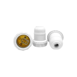 Soquete E27 Plástico Abajur Branco