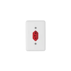 Linha Stylus 1 Tomada 2P+T 10A Vermelha c/ Placa 4x2