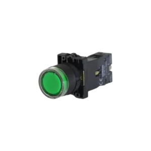 Botão Pulsador Iluminado Verde