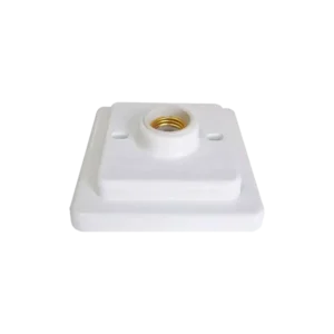 Plafon PVC 1 Lâmpada E27 Quadrado Branco