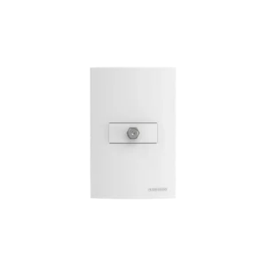 Conjunto Atria 1 Tomada Cabo Coaxial 4x2 Branco