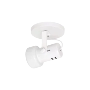 Spot Caneca em Alumínio p/ 1 Lâmpada E27 Branco